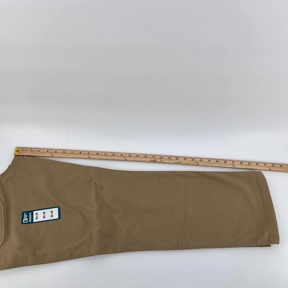 Carhartt BN2291 M Mens Khaki Rugged Flex Relaxed Fit Canvas Work Pants 30x30 New - Picture 9 of 10